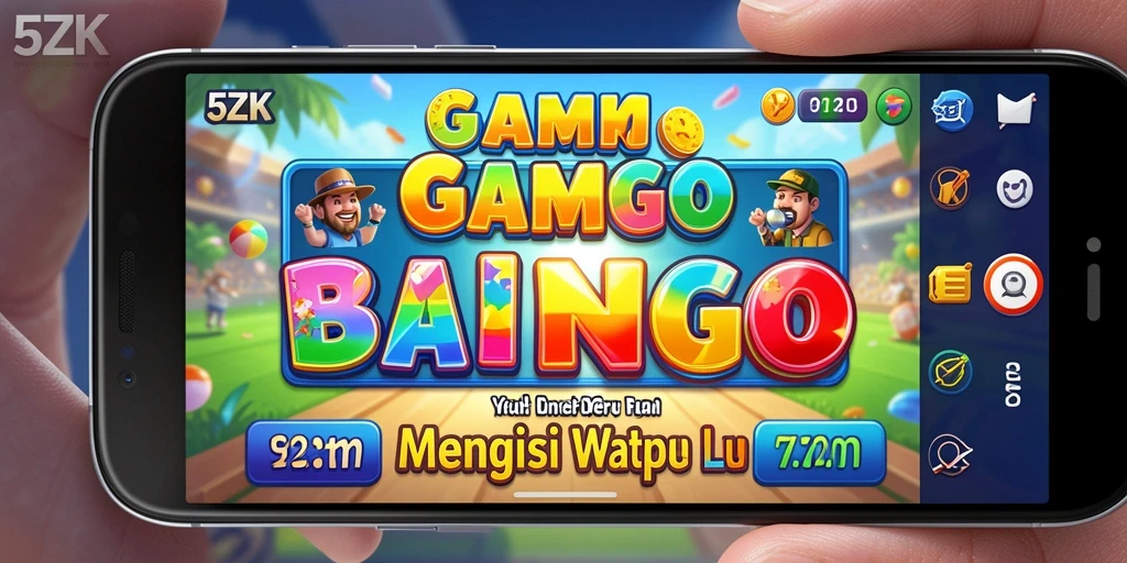 Tangkapan layar utama 5ZK menampilkan gameplay Bingo yang seru dan interaktif.