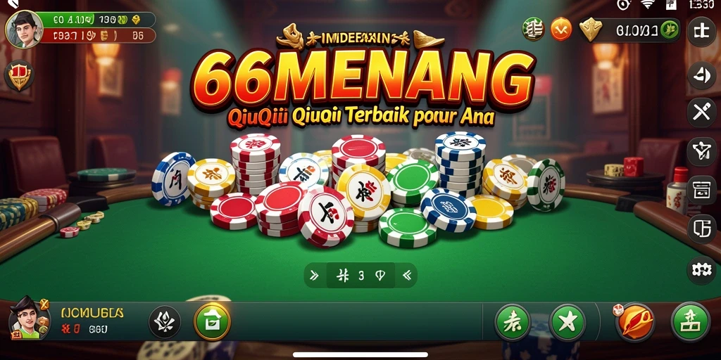 Tampilan menarik dari gameplay QiuQiu di 66MENANG.