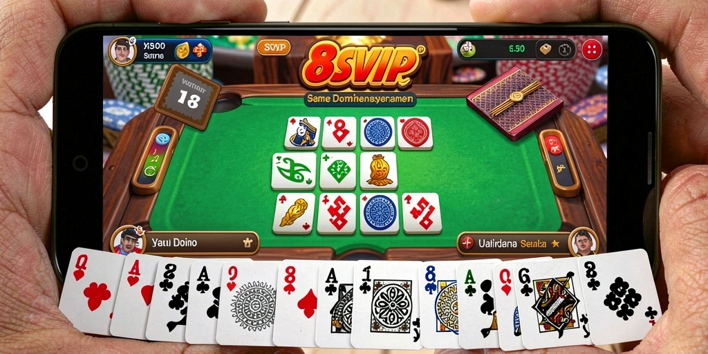 Screenshot gameplay seru dari 8SVIP yang menampilkan aksi permainan Domino.
