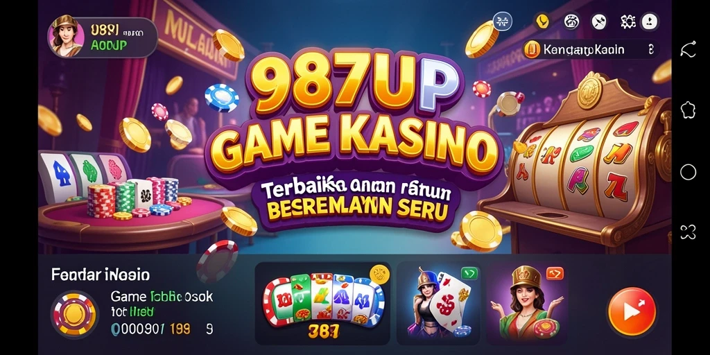 Tampilan permainan Kasino yang mengasyikkan dalam 987UP.