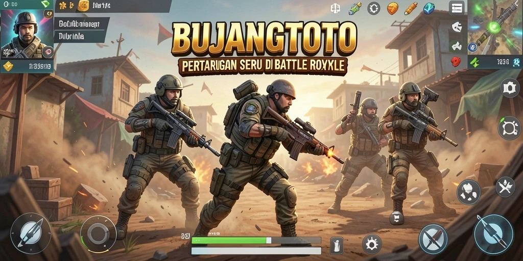 Tampilan gameplay seru di arena pertempuran BUJANGTOTO.