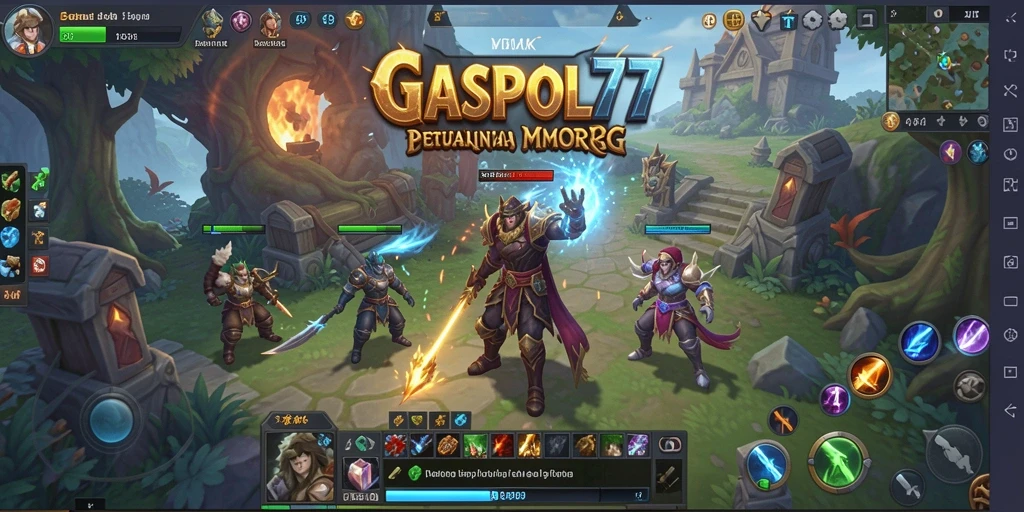 Tangkapan layar menunjukkan aksi seru dalam petualangan MMORPG.