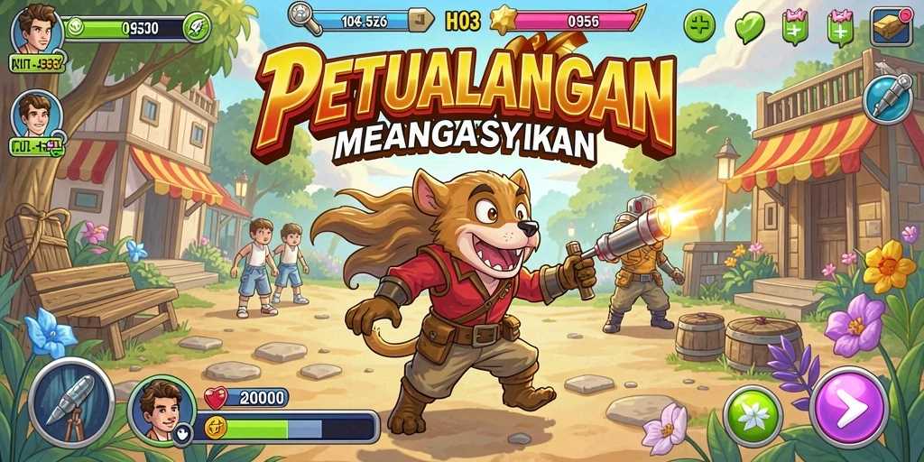 Tampilan gameplay seru H03 dengan berbagai level menantang.