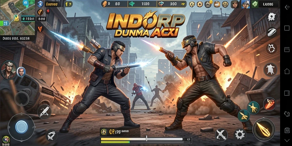 Tangkapan layar gameplay <strong>INDORP</strong> menunjukkan aksi pertarungan yang mendebarkan.