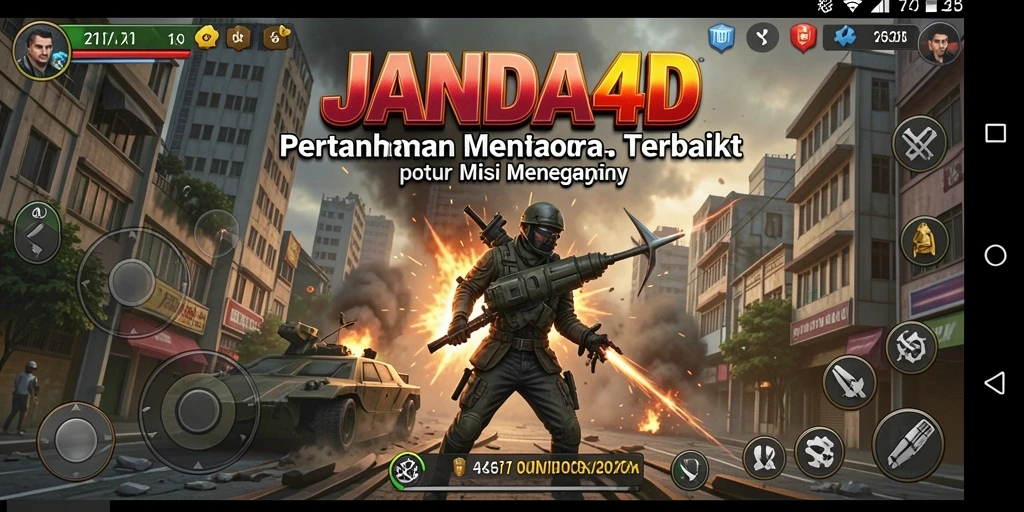 Screenshot gameplay JANDA4D yang menampilkan aksi pertahanan menara yang seru.