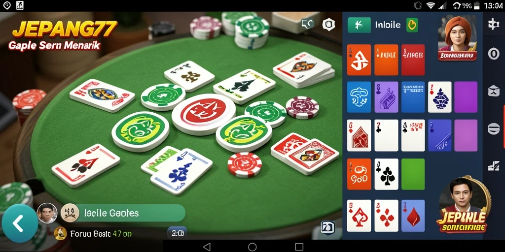 Tampilan gameplay seru Gaple di JEPANG77.