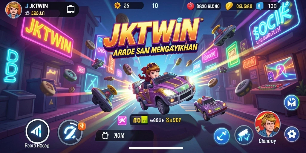 Tampilan gameplay utama JKTWIN yang menantang dan seru.