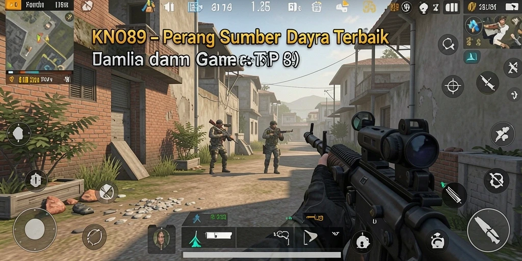 Screenshot gameplay KNO89 menampilkan aksi tembak-menembak mendebarkan.