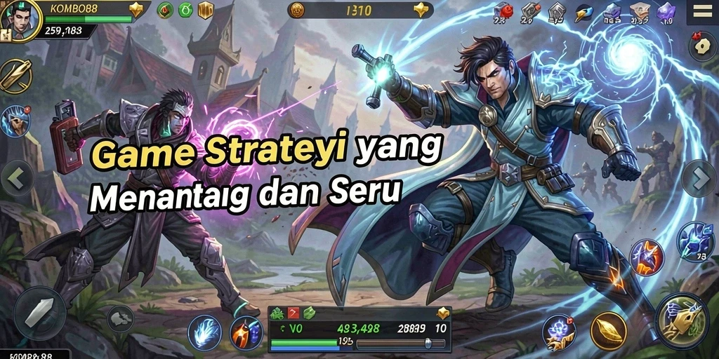 Tampilan gameplay strategis yang seru di KOMBO88.