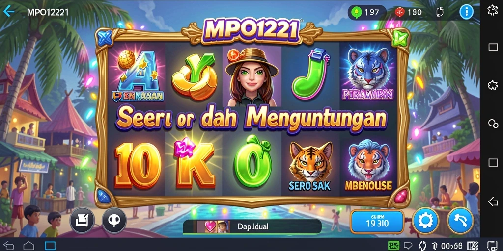 Tampilan gameplay menarik dari MPO1221 dalam mesin slot.