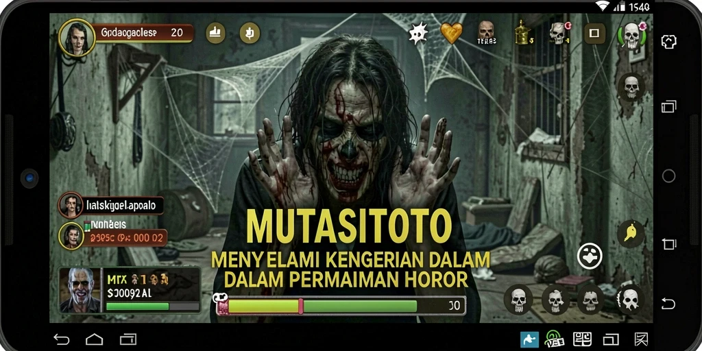 Tangkapan layar dari gameplay menakutkan di MUTASITOTO.