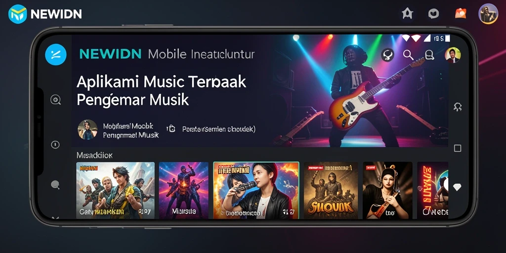 Tampilan gameplay dari aplikasi musik NEWIDN yang menarik dan interaktif.