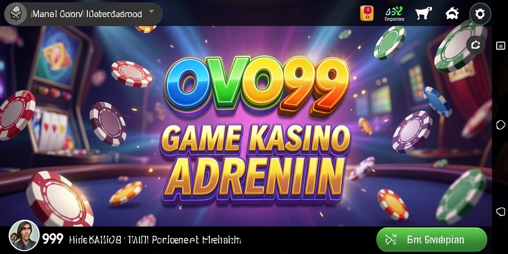 Screenshot utama OVO99 menampilkan gameplay Kasino yang mendebarkan.