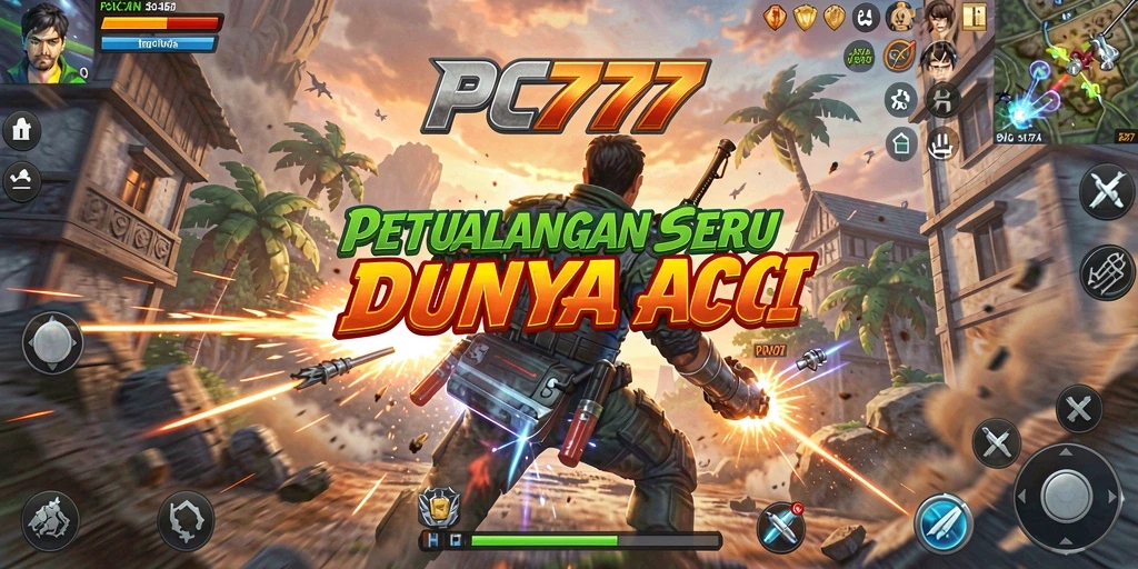 Tangkapan layar PC777 menampilkan aksi seru dan intens di lapangan tempur.