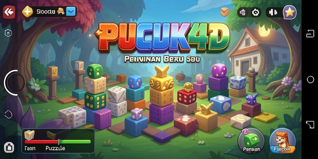 Tangkapan layar gameplay PUCUK4D yang menampilkan tantangan puzzle.