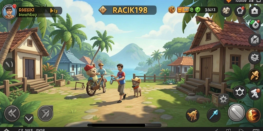 Tampilan gameplay seru dari RACIK198 yang penuh warna.