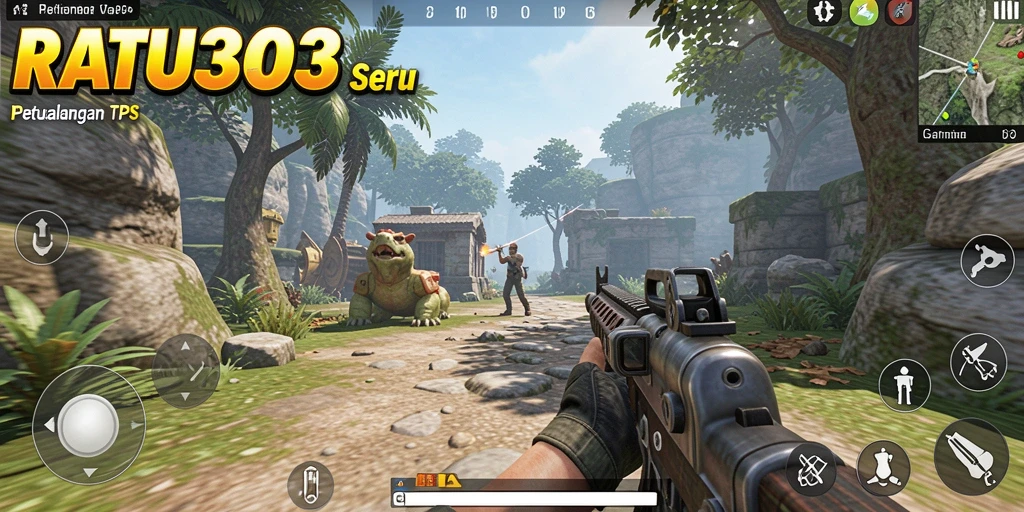 Gameplay menegangkan dari RATU303 selama pertempuran.
