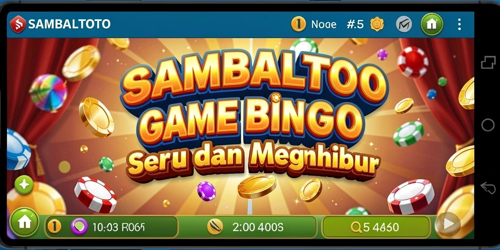 Tampilan gameplay menarik dari SAMBALTOTO dengan suasana Bingo yang seru.